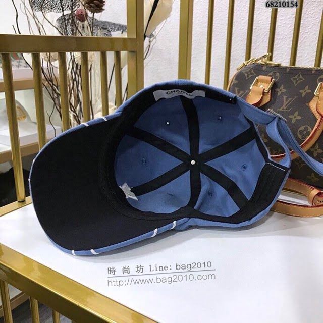 Chanel女士帽子 香奈兒線條珍珠棒球帽鴨舌帽  mm1111